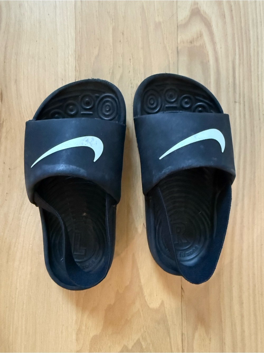Nike Kawa Toddler Slides Sandals Black Size 8C
